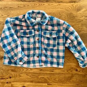 Davi & Dani Crop Top Button-Up Sweater